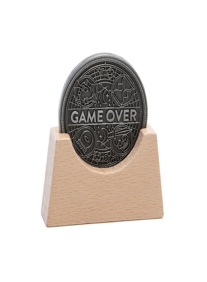 Stellar Factory Game Over Coin - (1.5 Inch Metal Coin with Stand) - Image 1